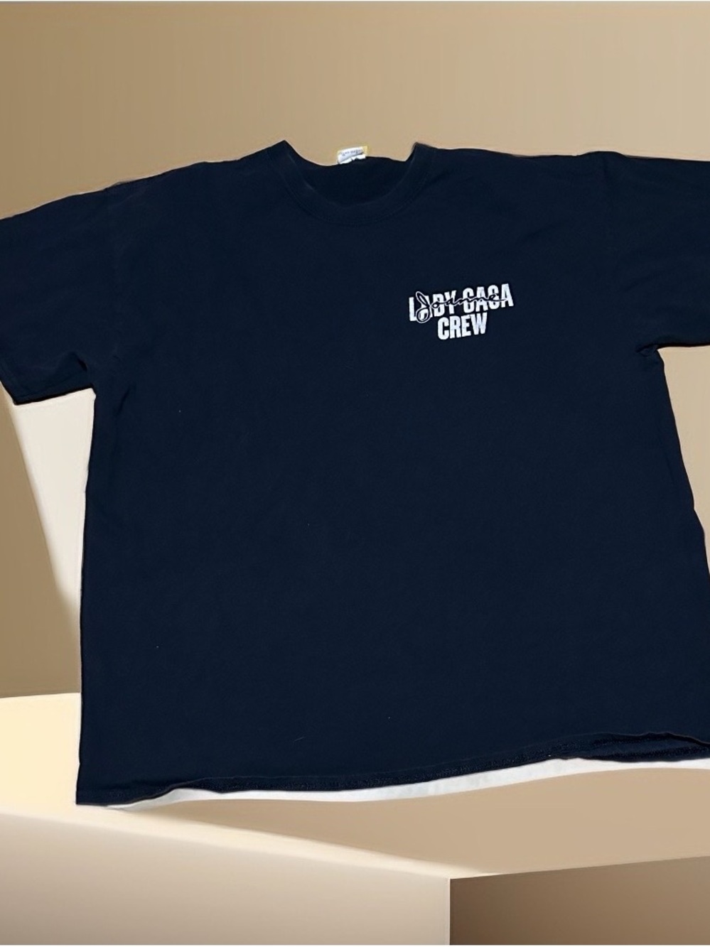RARE Black Crewneck T-Shirt from Lady Gaga’s 2017 Joanne World Tour- Crew Shirt